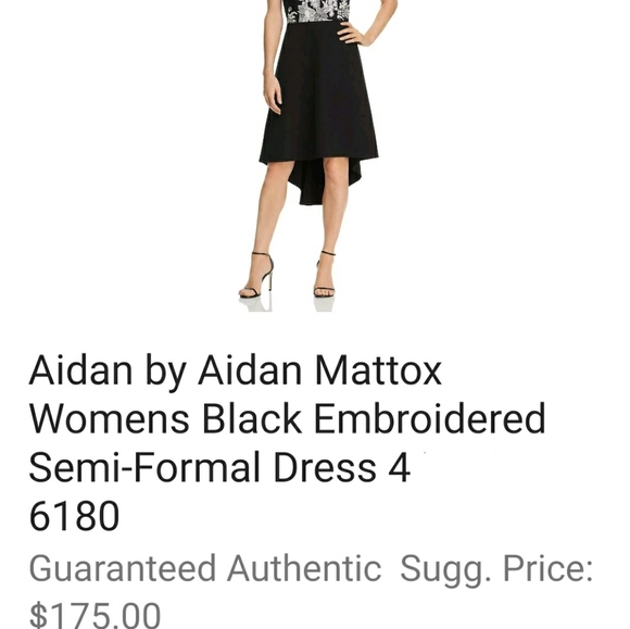 AIDAN MATTOX Stunning hi lo halter dress - Picture 3 of 4